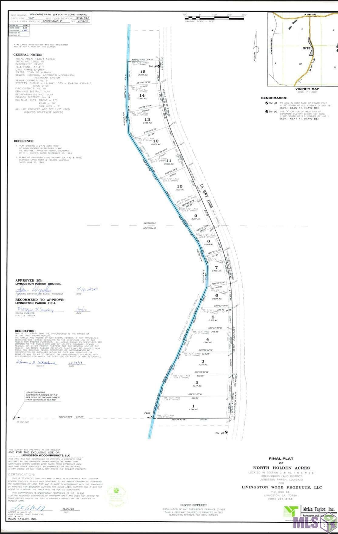 Property Photo:  Lot 12 La Hwy 1036  LA 70774 