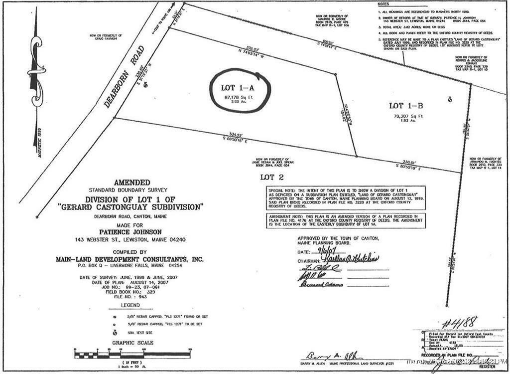 Property Photo:  Lot 1-A Dearborn Road  ME 04221 