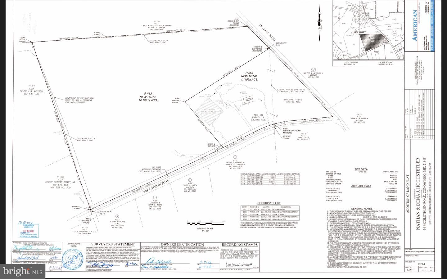 Property Photo:  Lot 1 McGlothlin Road  MD 21918 