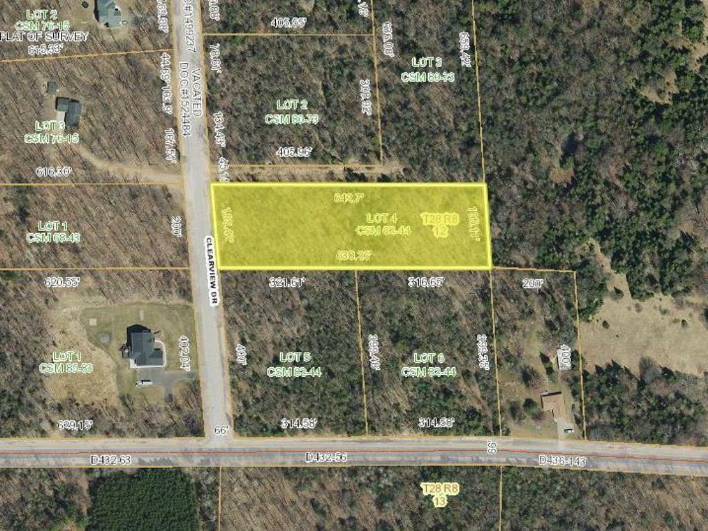 Property Photo:  Lot 4 2.86 Acre Clearview Drive  WI 54476 