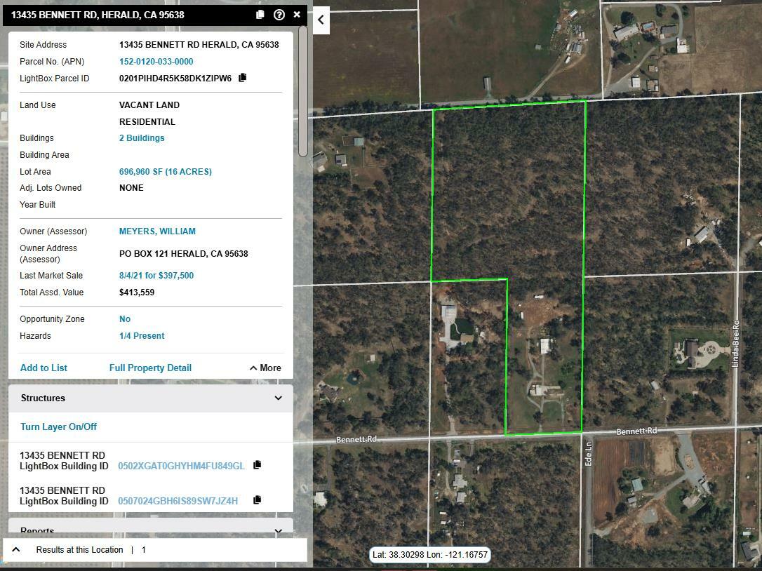 Property Photo: 13435 Bennett Road CA 95638