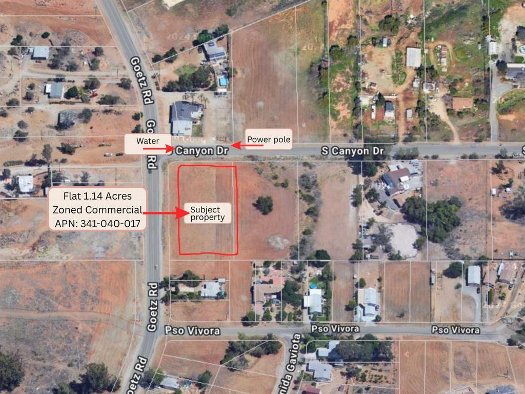 Property Photo: 28470 Goetz Road CA 92587
