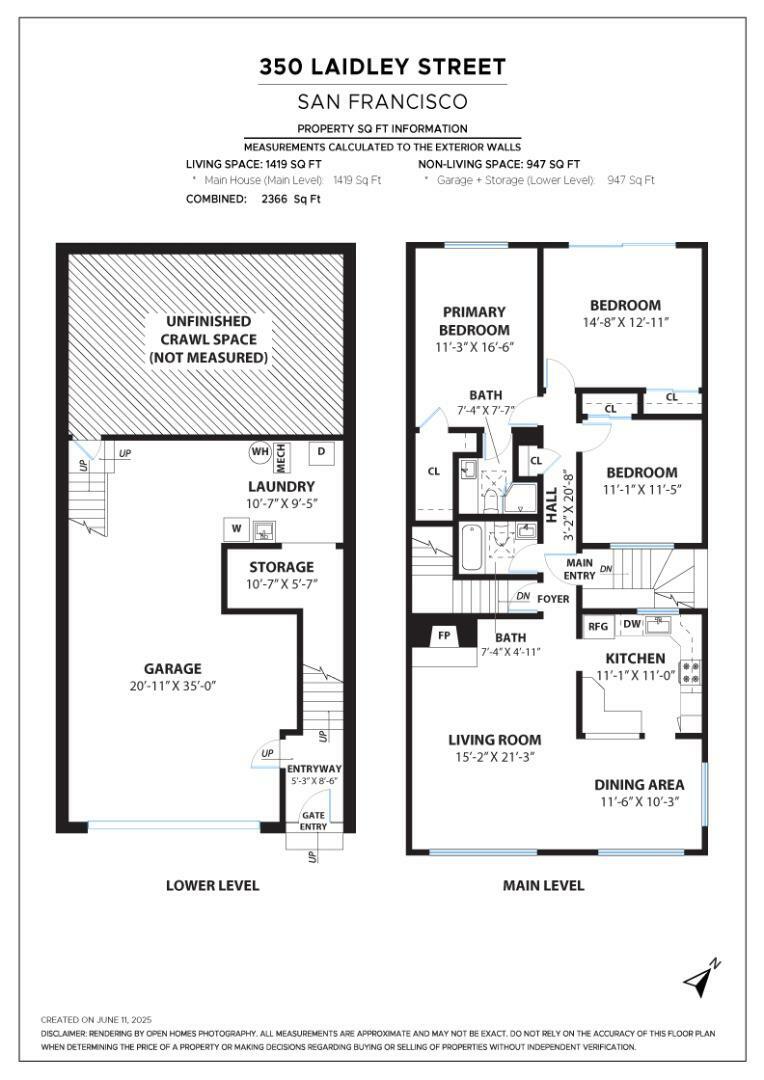 Property Photo: 350 Laidley Street CA 94131