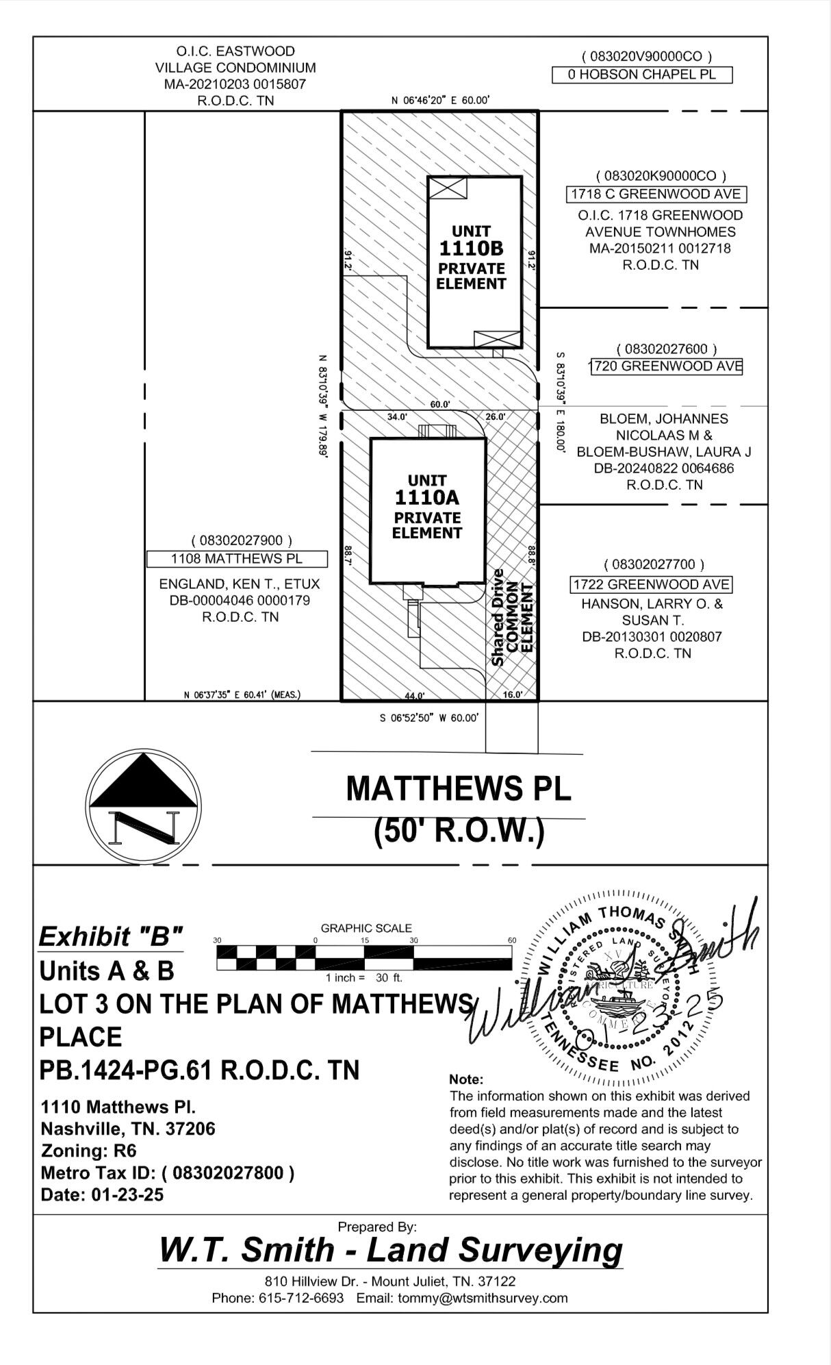 Property Photo:  1110 Matthews Pl  TN 37206 