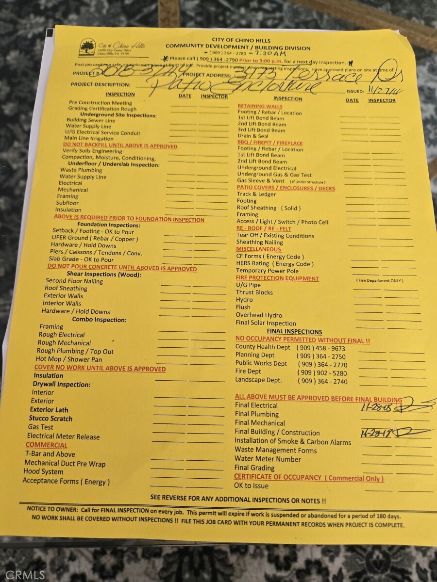 Property Photo:  3473 Terrace Drive  CA 91709 