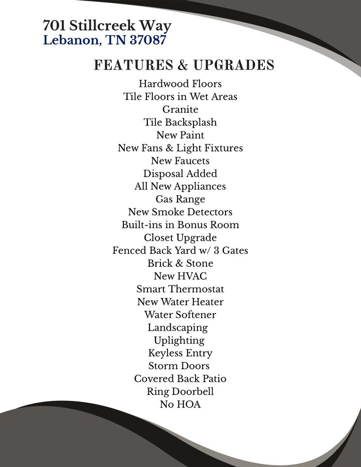 Property Photo:  701 Still Creek Way  TN 37087 