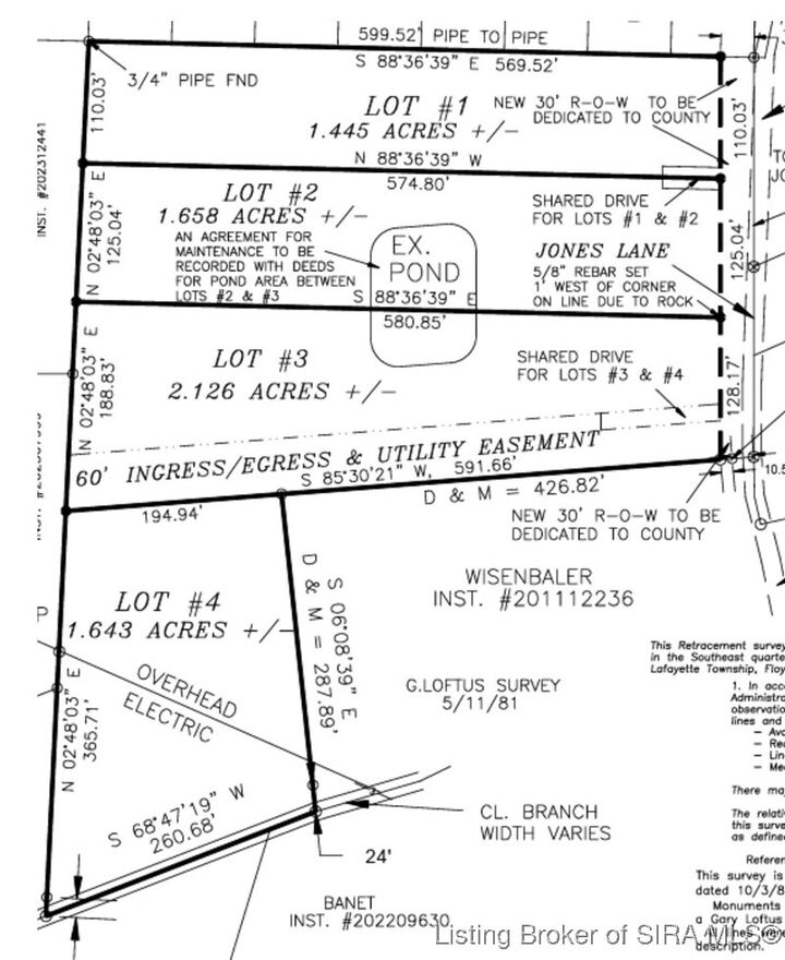 Property Photo:  Lot 1 Jones Lane  IN 47119 