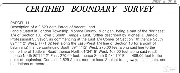 Property Photo:  000 Tuttlehill Road  MI 48160 