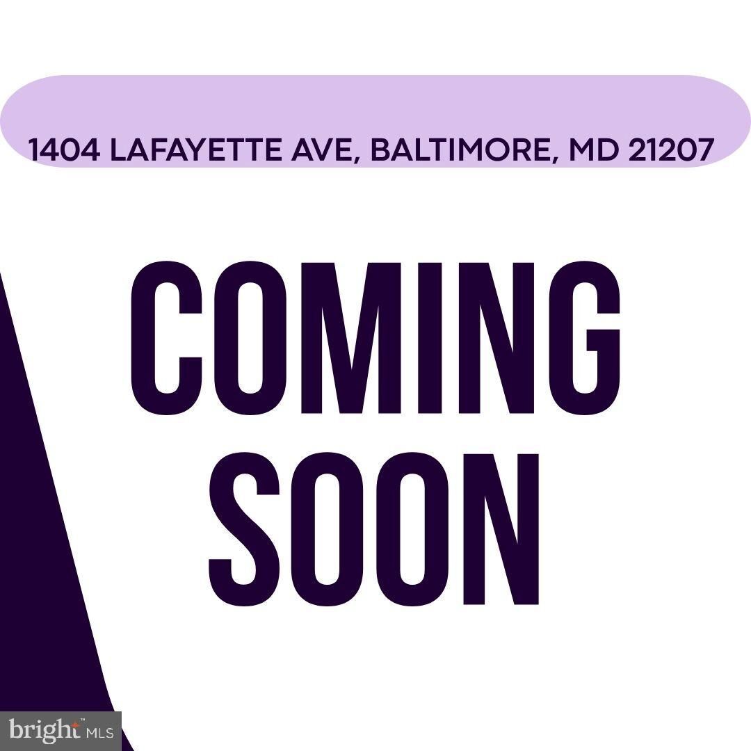 Property Photo:  1404 Lafayette Avenue  MD 21207 