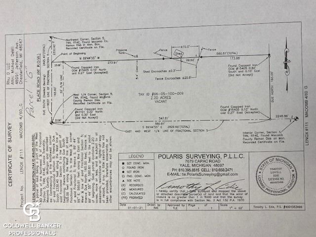 Property Photo:  00 Place Rd Parcel G 2.2 Road  MI 48050 