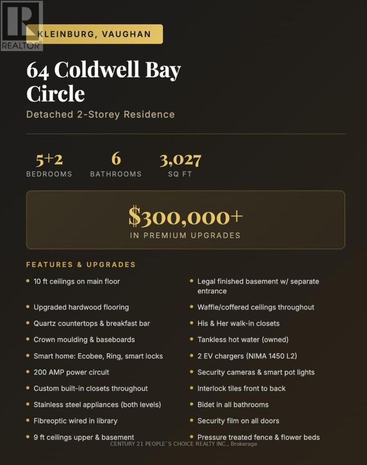 Property Photo:  64 Coldwell Bay Circle  ON L4H 5E9 