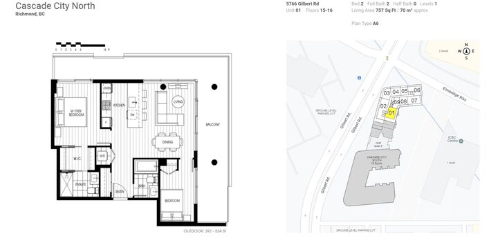 Property Photo:  5766 Gilbert Road 1601  BC V7C 0G2 