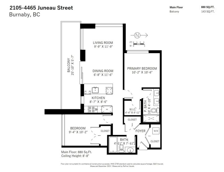 Property Photo: 4465 Juneau Street 2105 BC V5C 0L8