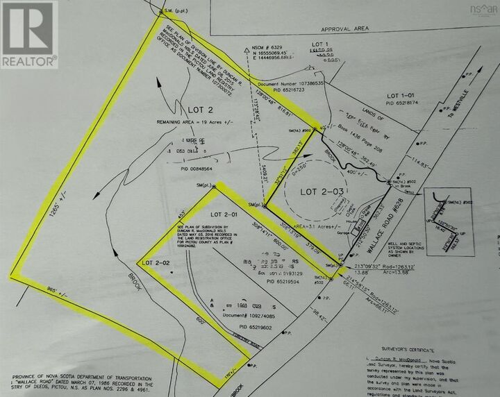 Property Photo:  Lot 19 Acres+- Wallace Road  NS B0K 2A0 