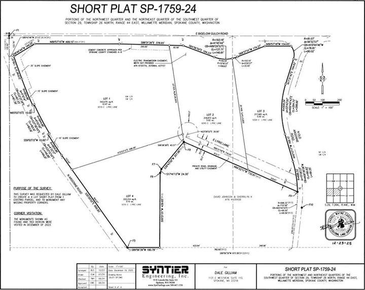 Property Photo: Nka Argonne-Bigelow Gulch Rd Lot 1 WA 99217