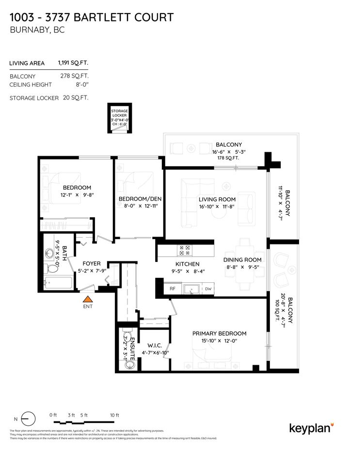 Property Photo: 3737 Bartlett Court 1003 BC V3J 7E3