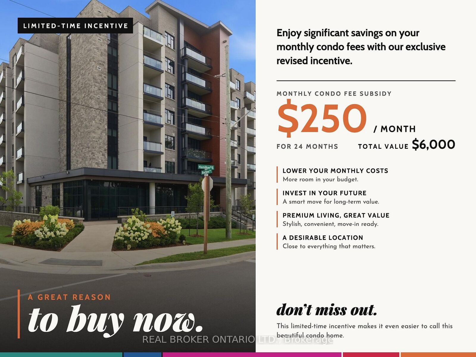 Photo de la propriété:  30 Hamilton Street S 101  ON L8B 1V8 