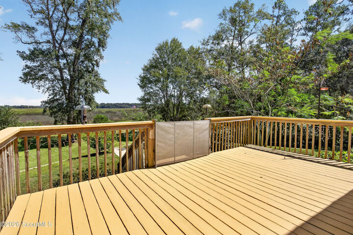 Sunset deck overlooking the marsh