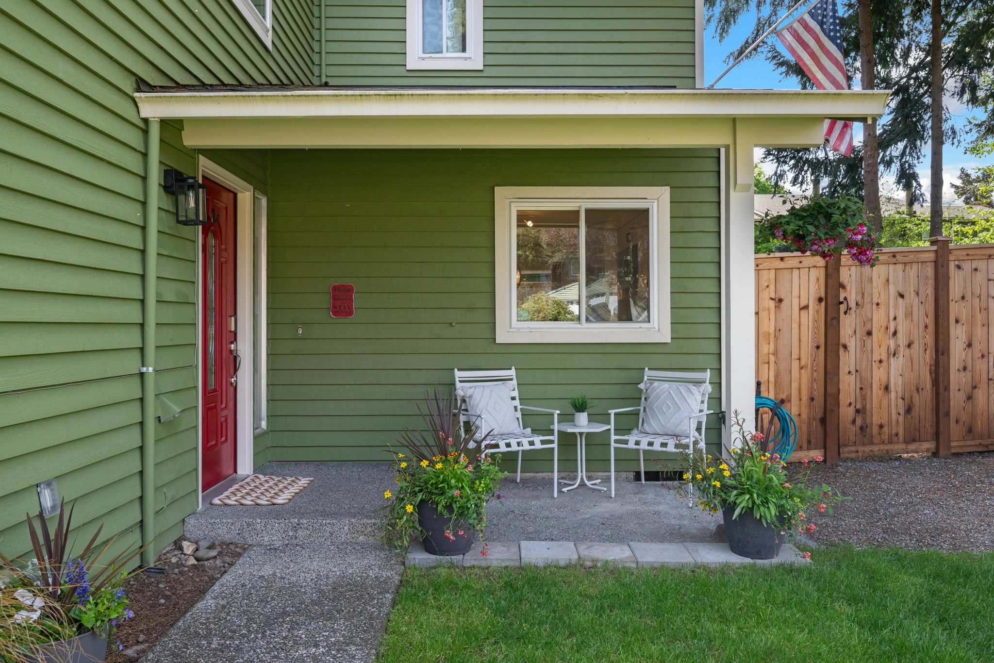 Property Photo: Townhome front & backyard 13227 NE 139th Place WA 98034