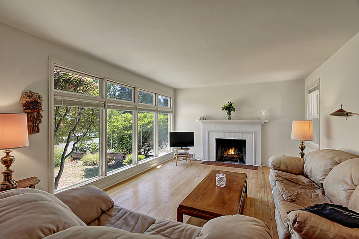 Property Photo: Living room, dining room & open kitchen 7749 44th Ave NE  WA 98115 