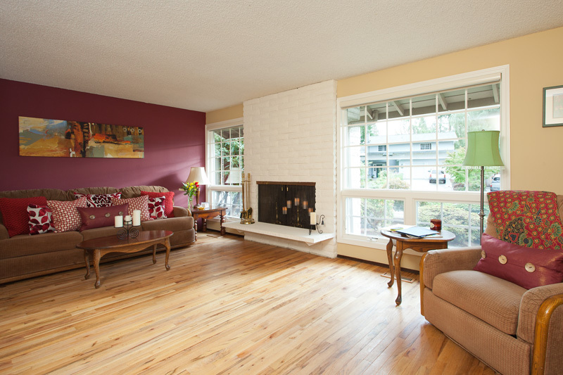 Property Photo: Airy living room enjoys lots of natural light 18310 NE 19th Place  WA 98008 